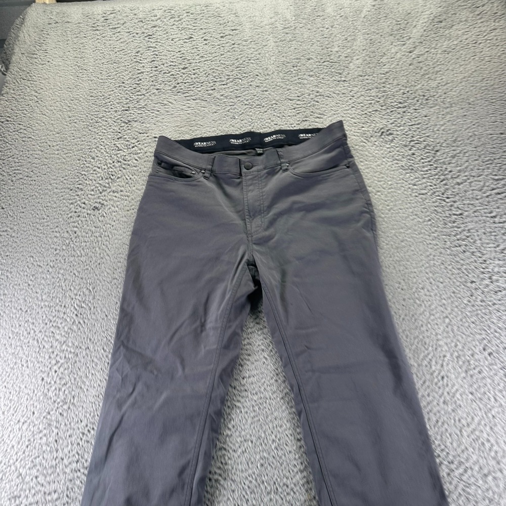 Kenneth Cole Awareness Pant Men 34x30‎ Gray Chino Straight Slim Office Business